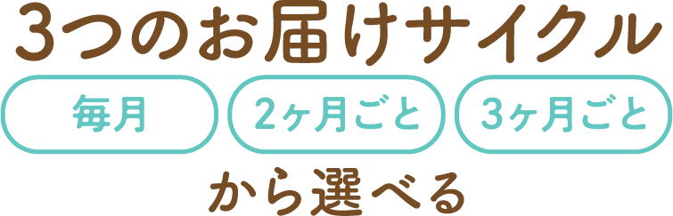 3つのお届けサイクル